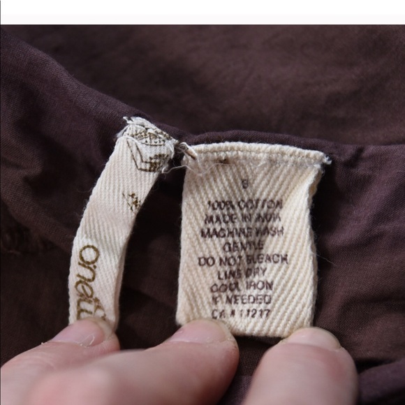 O'Neill brown skirt 100% cotton flower embroidery - Picture 6 of 6